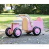 Fából készült bicikli szállítórekesszel rózsaszín gyerekjáték thumbnail