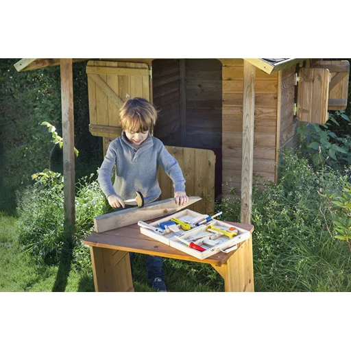 Fából készült 12 darabos szerszámdoboz gyerekjáték - 2