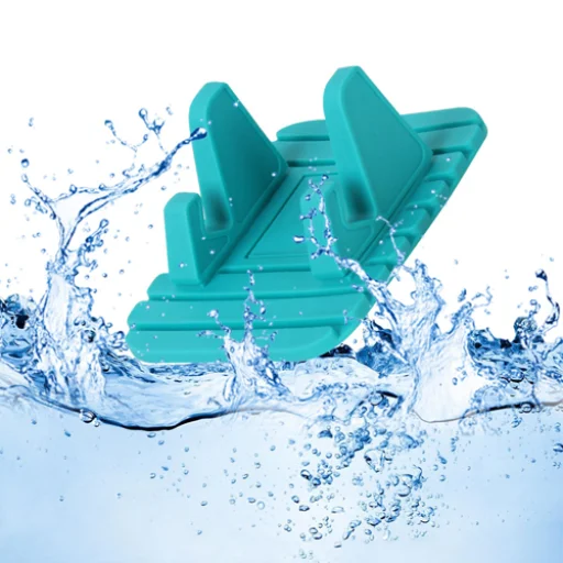 Műszerfalra helyezhető szilikon telefontartó fekete színben - 5