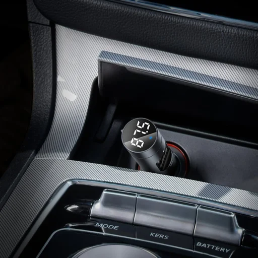 Baseus Energy Column Bluetooth FM transmitter és autós töltő 2x USB QC3.0 3,1A szürke MP3 (CCNLZ-0G) - 12