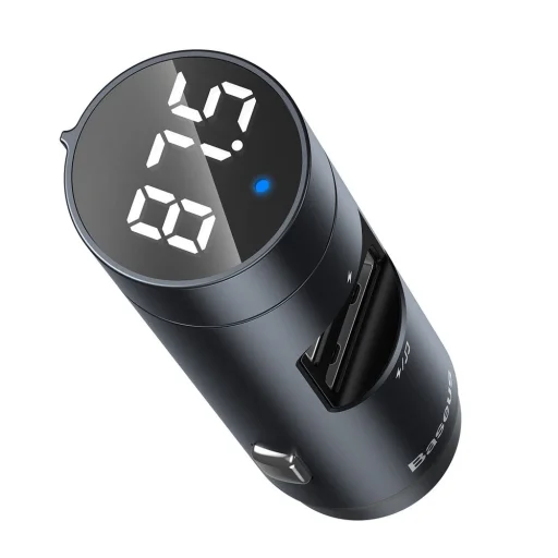 Baseus Energy Column Bluetooth FM transmitter és autós töltő 2x USB QC3.0 3,1A szürke MP3 (CCNLZ-0G) - 14