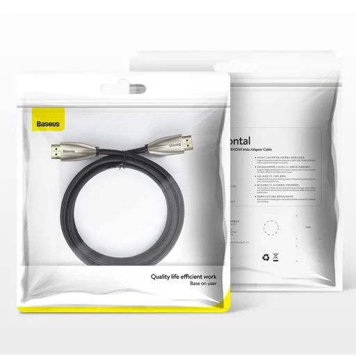 Baseus Horizontal HDMI 2.0 kábel 4K 60 Hz 3D 18 Gbps 3m fekete (CADSP-C01) - 17