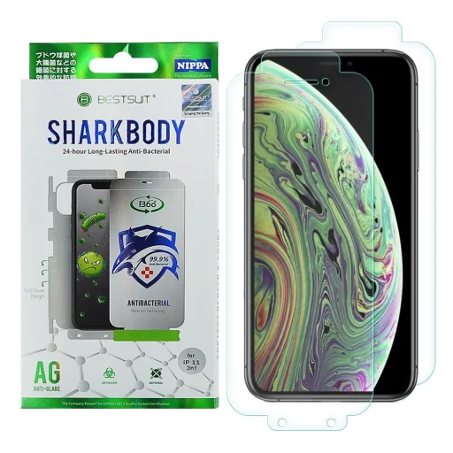 Shark Elő és hátlapi öngyógyító fólia iPhone X/XS - 1