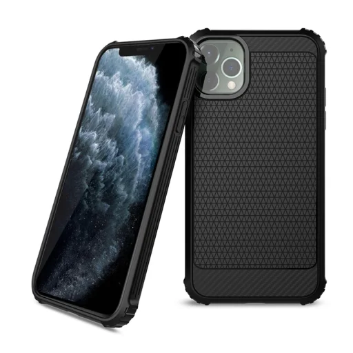 SMD szénszál mintás rugged ütésálló tok iPhone 11 Pro Max - 1