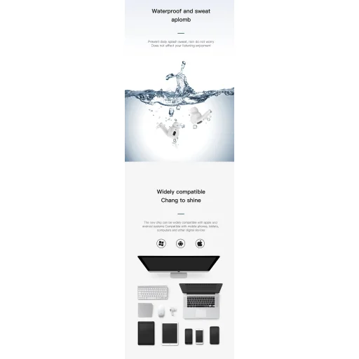 TWS i3 Pro GPS 5.0 vezeték nélküli fülhallgató bluetooth 5,0 töltő tokkal fehér - 4