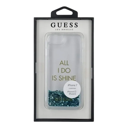 iPhone 6/7/8/SE 2020 / SE 2022 Guess Liquid Glitter Party tok kék - 2