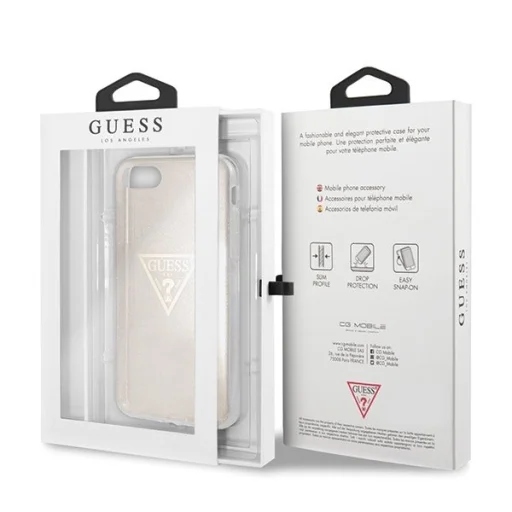 Guess Glitter Triangle tok iPhone 7/8/SE 2020 arany - 3