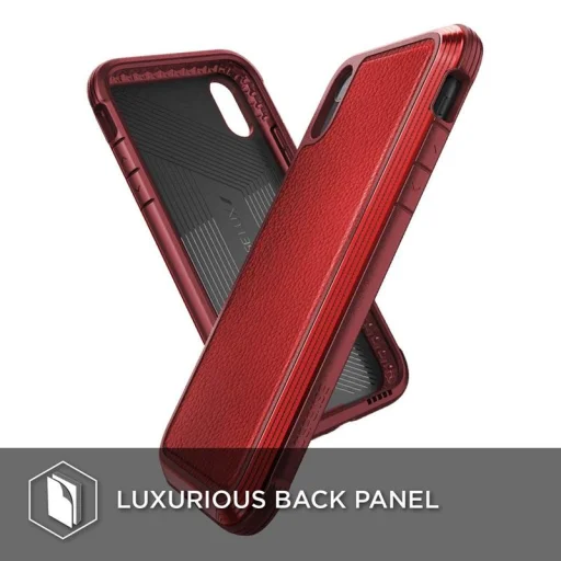 X-DORIA Defense Lux tok iPhone XR piros bőrhatású ütésálló - 4