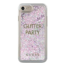 Guess Party Liquid Glitter tok iPhone 6/7/8/SE 2020 lila