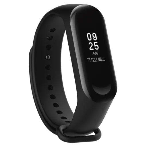Xiaomi Mi Band 3/4 szilikon szíj fekete - 1