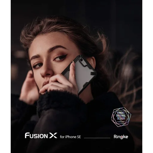 iPhone 7/8/SE 2020/SE 2022 fekete Ringke Fusion X tok - 4