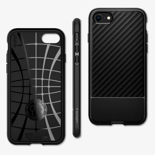 iPhone 7/8/SE 2020 / SE 2022 matt fekete Spigen Core Armor tok (ACS00881) - 6