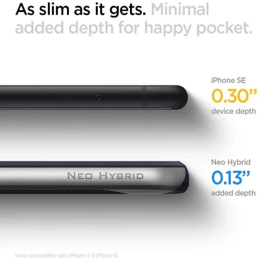 iPhone 7/8/SE 2020/ SE 2022 Spigen Neo Hybrid tok Satin Silver színben (054CS22199) - 6