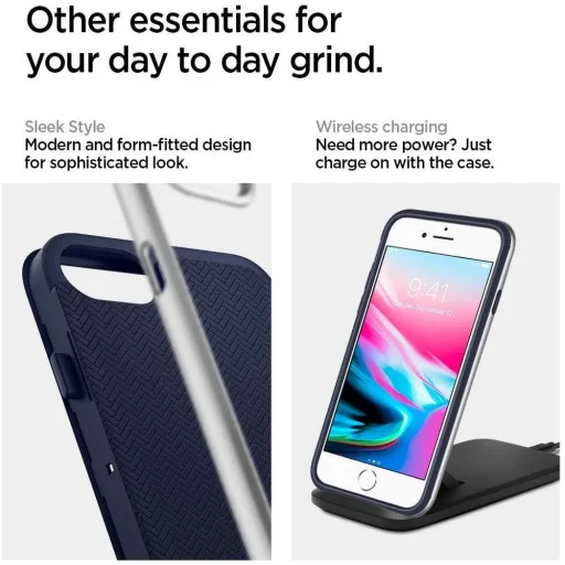 iPhone 7/8/SE 2020/ SE 2022 Spigen Neo Hybrid tok Satin Silver színben (054CS22199) - 7