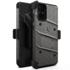 Zizo Bolt katonai minősítésű ütésálló tok Samsung Galaxy S20 Plus övcsipesszel fémszürke thumbnail