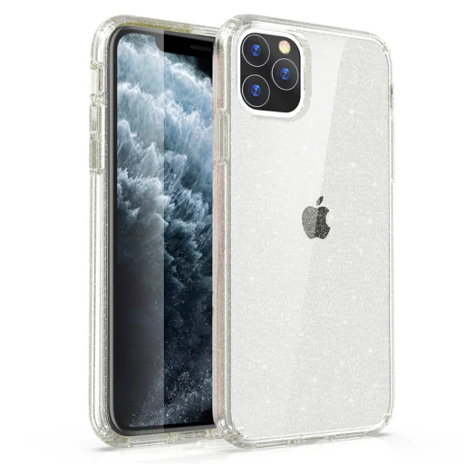 SMD glitter TPU tok iPhone 11 áttetsző clear - 1