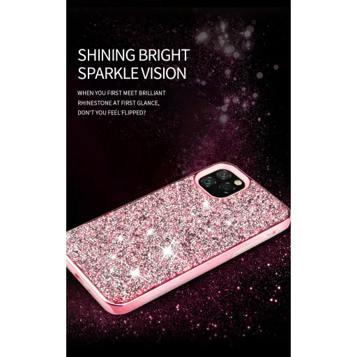 SMD glitter diamond tok iPhone 11 rózsaszín - 7