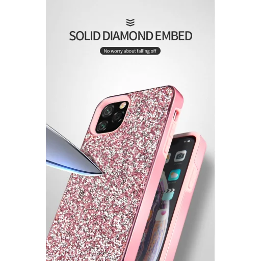 SMD glitter diamond tok iPhone 11 rózsaszín - 3