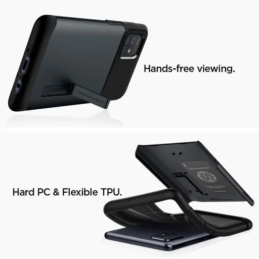 Samsung A51 Spigen Slim Armor tok Metal Slate színben - 3