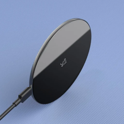 Baseus Simple ( Frissített model ) vezeték nélküli QI gyorstöltő 15W fekete színben (WXJK-B01) - 5