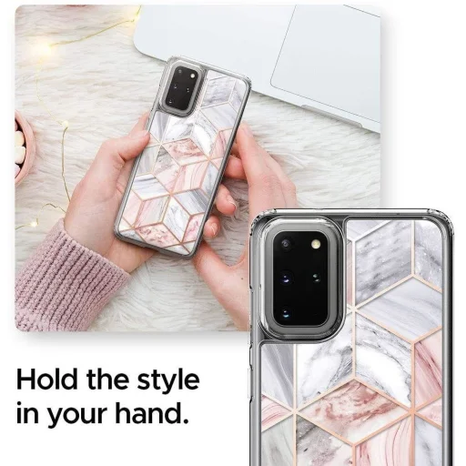 Samsung S20+ Plus Spigen Ciel Etoile pink márvány mintával - 2