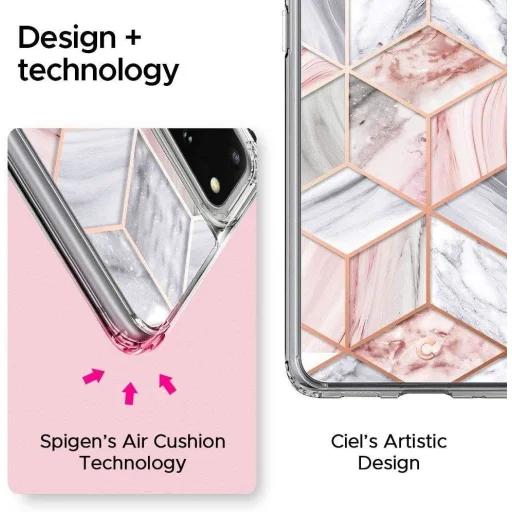 Samsung S20+ Plus Spigen Ciel Etoile pink márvány mintával - 5