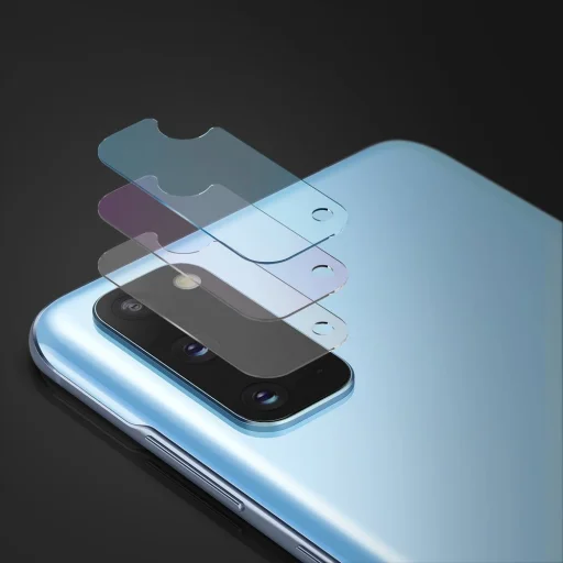 Ringke Invisible Defender 0.25 mm kameralencse védő üvegfólia Samsung S20 3 db (IGSG0016) - 7