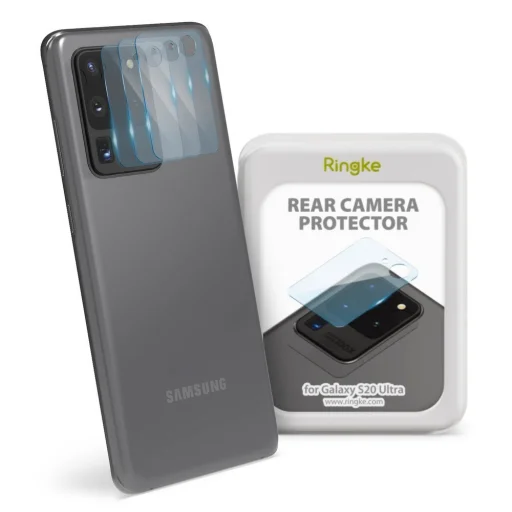 Ringke Invisible Defender 0.25 mm kameralencse védő üvegfólia Samsung S20 Ultra 3 db (IGSG0018) - 14
