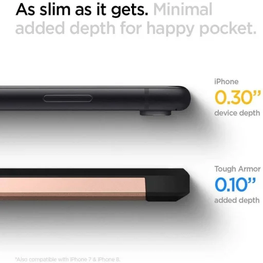 iPhone 7/8/SE 2020/ SE 2022 Spigen Tough Armor 2 tok kihajtható támasszal Blush Gold színben - 7