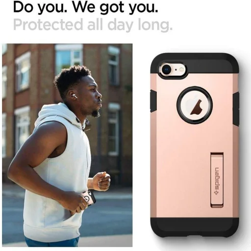 iPhone 7/8/SE 2020/ SE 2022 Spigen Tough Armor 2 tok kihajtható támasszal Blush Gold színben - 4