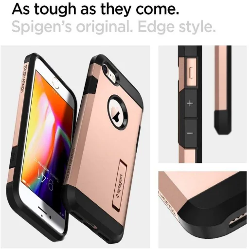 iPhone 7/8/SE 2020/ SE 2022 Spigen Tough Armor 2 tok kihajtható támasszal Blush Gold színben - 5