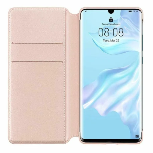 Huawei Wallet Cover Bookcase gyári fliptok Huawei P30 Pro pink - 2