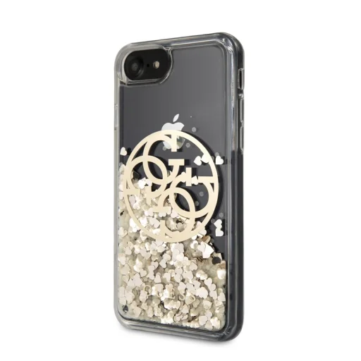 iPhone 7/8/SE 2020/2022 Guess GUHCI8LGGITDGO  Circle Liquid Glitter tok arany - 6