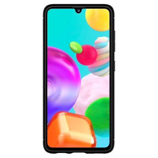 Spigen Rugged armor tok Samsung A41 matt fekete (ACS00875) - 3