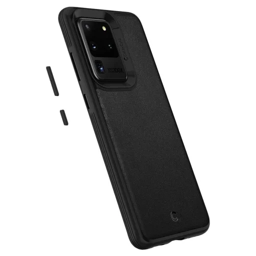 Spigen Ciel Brick bőr tok Samsung S20 Ultra fekete - 4