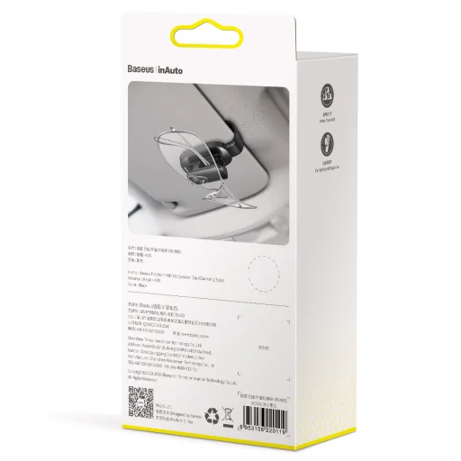 Baseus Platinum autós rögzítő csipesz szemüvegekhez fekete - 9