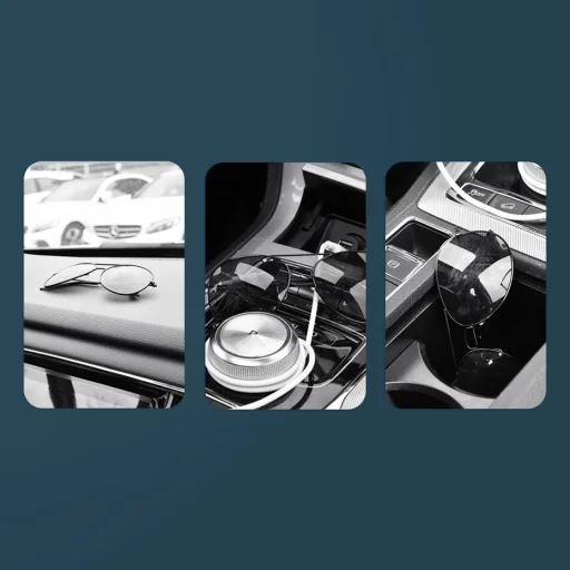 Baseus öntapadó autós szemüvegtartó kapocs fekete (ACYJN-A01) - 8