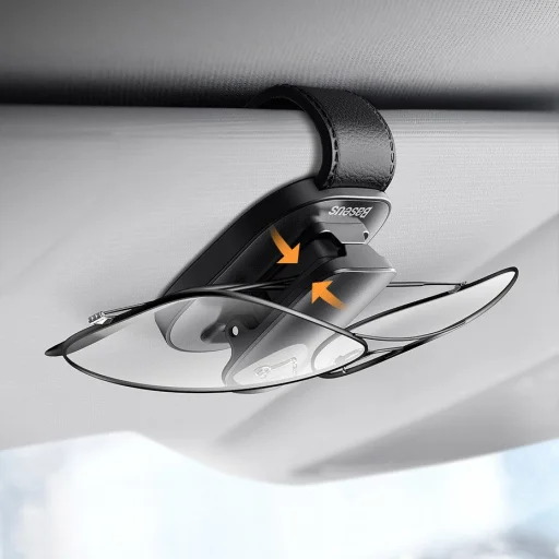 Baseus Platinum autós rögzítő csipesz szemüvegekhez ezüst - 13