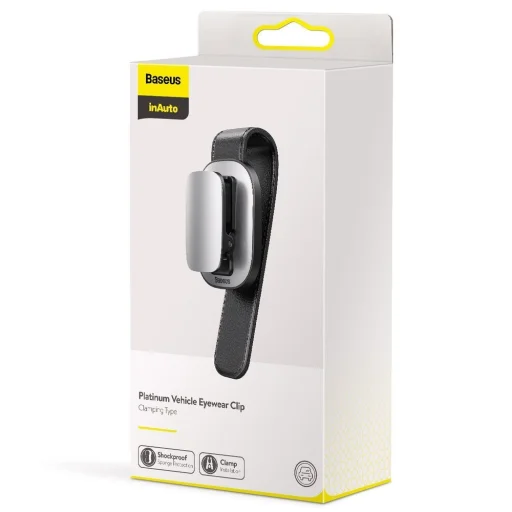 Baseus Platinum autós rögzítő csipesz szemüvegekhez ezüst - 21