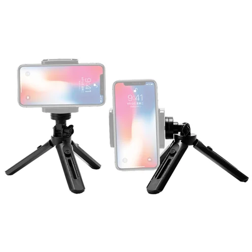 Mini Tripod telefontartó állvány selfie bot és GoPro tartó fekete - 2