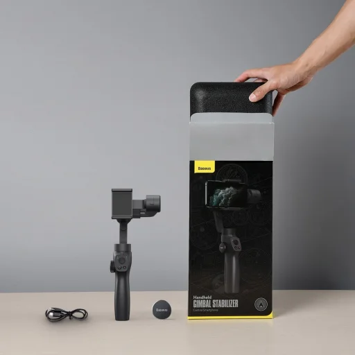 Baseus 3-Axis Gimbal Stabilizátor okostelefonokhoz szürke (SUYT-0G) - 10