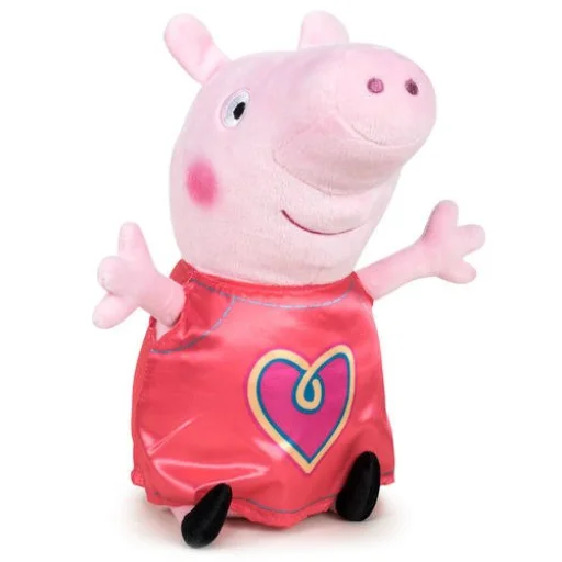 Peppa Malac szívecskés ruhás plüssfigura 20 Cm - 1