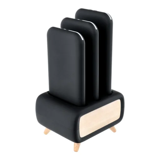 3in1 dokkoló állomás 3x 8000 mAh powerbankkal fekete - 6