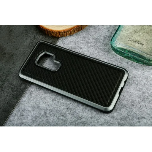 Samsung Galaxy S9 X-DORIA Defense Lux tok fekete szénszál mintás ütésálló - 9