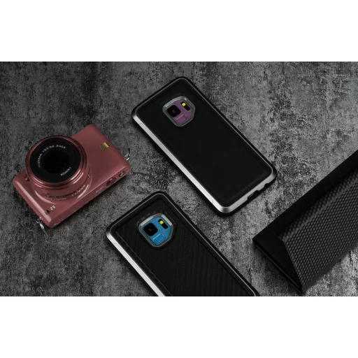 Samsung Galaxy S9 X-DORIA Defense Lux tok fekete szénszál mintás ütésálló - 4