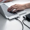 Ugreen Multifunkciós USB HUB 2x USB Typ C - USB Typ C PD (Thunderbolt 3, 100W, 4K@60 Hz, 10 Gbps) / HDMI 4K@30 Hz / 3x USB 3.0 MacBook Pro / Air szürke (60559) thumbnail