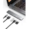 Ugreen Multifunkciós USB HUB 2x USB Typ C - USB Typ C PD (Thunderbolt 3, 100W, 4K@60 Hz, 10 Gbps) / HDMI 4K@30 Hz / 3x USB 3.0 MacBook Pro / Air szürke (60559) thumbnail