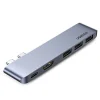 Ugreen Multifunkciós USB HUB 2x USB Typ C - USB Typ C PD (Thunderbolt 3, 100W, 4K@60 Hz, 10 Gbps) / HDMI 4K@30 Hz / 3x USB 3.0 MacBook Pro / Air szürke (60559) thumbnail