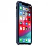 Apple gyári bőr tok Apple iPhone X/XS Midnight Blue színben (MRWN2ZM/A) thumbnail