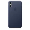 Apple gyári bőr tok Apple iPhone X/XS Midnight Blue színben (MRWN2ZM/A) thumbnail